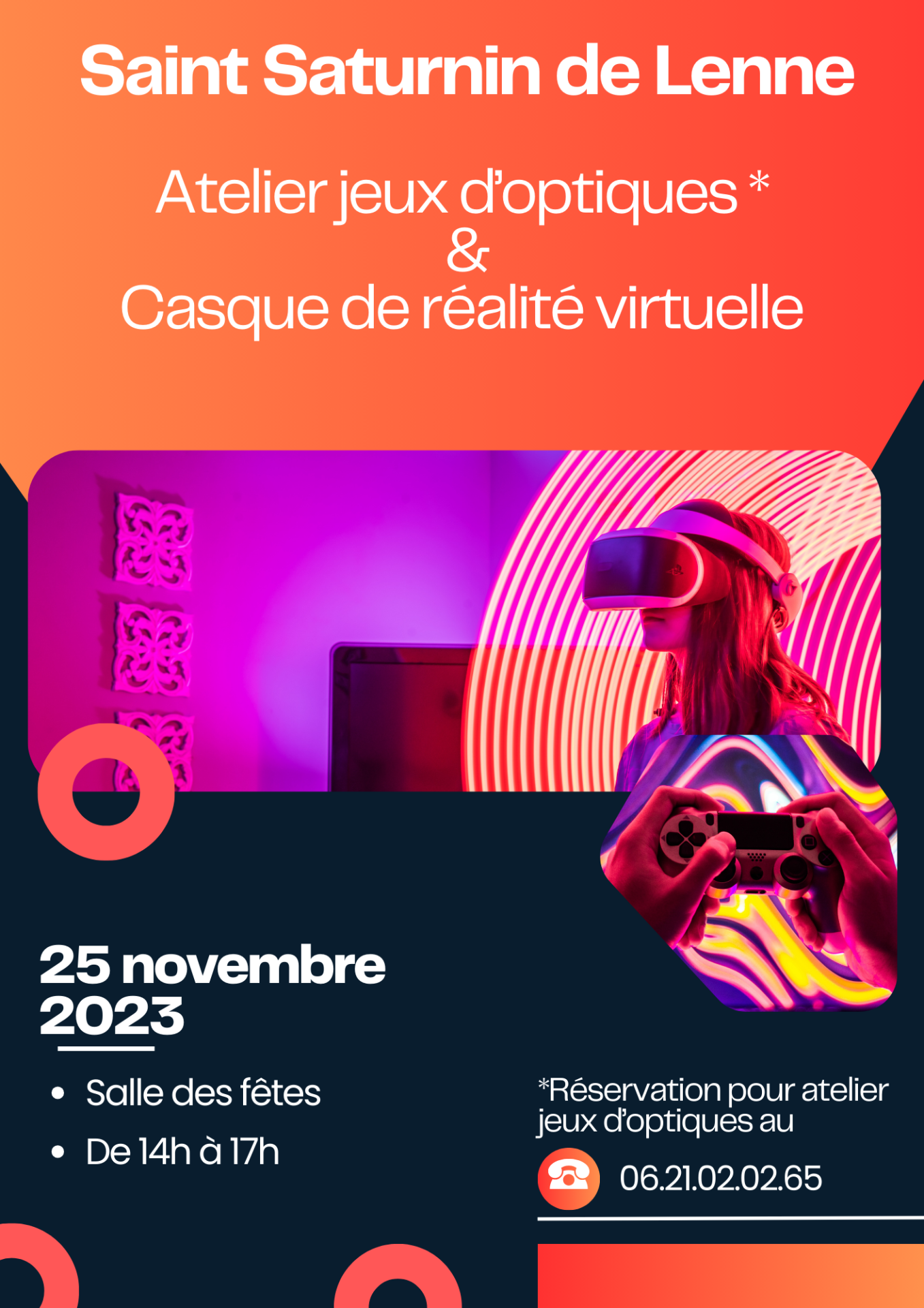 Lire la suite à propos de l’article Atelier jeux d’optiques et Casque de réalité virtuelle 25 novembre