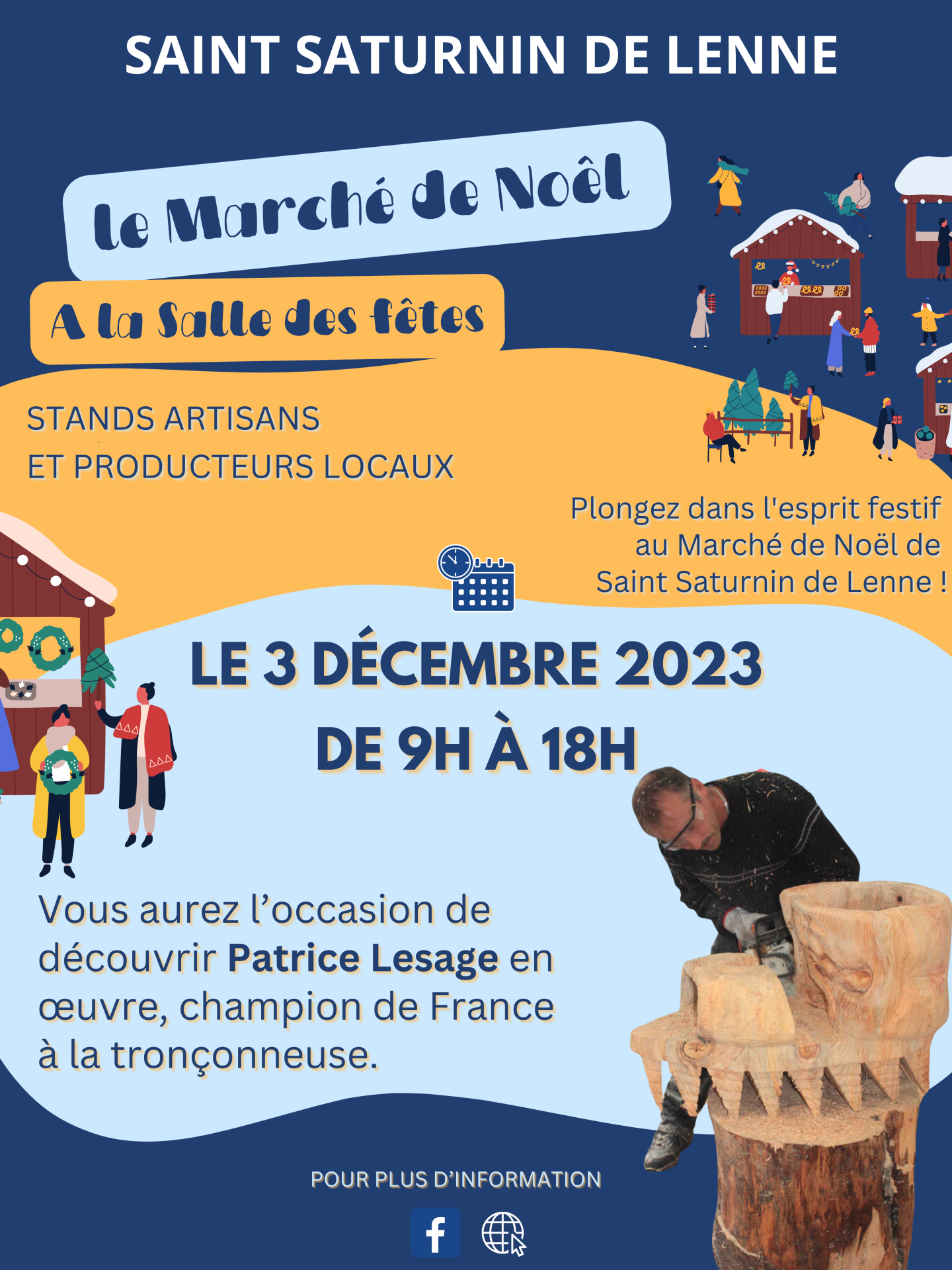 Lire la suite à propos de l’article Marché de Noël de Saint Saturnin de Lenne du 03 Décembre